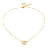 Wholesale Women's Geometric Pattern Electroplated Stainless Steel Interlocking Heart Necklace Jewelry