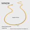 Wholesale Women's Geometric Patterned Stainless Steel Gold Plated Bracelet And Necklace Jewelry