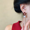 Wholesale Women's Geometric Pearl Alloy Earrings With Electroplating Design