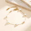 Wholesale Women's Geometric Pearl Bracelet With Starry Pattern 18K Gold Electroplated String Material