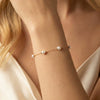 Wholesale Women's Geometric Pearl Bracelet With Starry Pattern 18K Gold Electroplated String Material