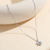 Wholesale Women's Geometric Pearl Flower Necklace 18K Gold Plated Handmade Pendant With Calendering Chain
