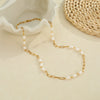 Wholesale Women's Geometric Pearl Necklace Made Of 18K Gold Stainless Steel With Electroplating
