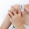 Wholesale Women's Geometric Plain Titanium Steel Electroplated Rose Gold Tail Ring