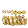 Wholesale Women's Geometric Plastic And Resin Water Drop And Cshaped Earrings With Electroplating Treatment