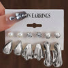 Wholesale Women's Geometric Plastic And Resin Water Drop And Cshaped Earrings With Electroplating Treatment