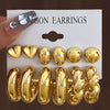 Wholesale Women's Geometric Plastic And Resin Water Drop And Cshaped Earrings With Electroplating Treatment