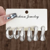 Wholesale Women's Geometric Plastic And Resin Water Drop And Cshaped Earrings With Electroplating Treatment