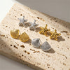 Wholesale Women's Geometric Plastic Electroplated Heart Flower Earring Set