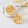 Wholesale Women's Geometric Pleated Electroplated Alloy Earrings With Versatile Style