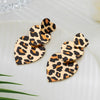 Wholesale Women's Geometric Punk Leopard Print Heart And Flower Shaped Stud And Pendant Earrings In Alloy And Stainless Steel With Electroplating