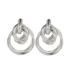 Wholesale Women's Geometric Punk Style Exaggerated Circle Metal Alloy Electroplated Earrings