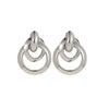 Wholesale Women's Geometric Punk Style Exaggerated Circle Metal Alloy Electroplated Earrings