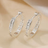 Wholesale Women's Geometric Real Gold Electroplated Copper Inlaid Zircon Earrings