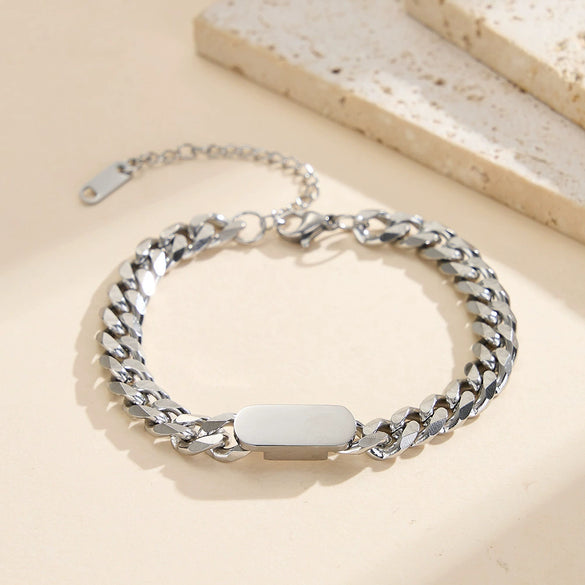 Wholesale Women's Geometric Real Gold Plated Stainless Steel Bracelet Fashion Jewelry With Original Design