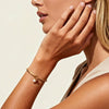 Wholesale Women's Geometric Real Gold Plated Stainless Steel Bracelet Light Luxury High End Niche Jewelry