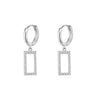 Wholesale Women's Geometric Rectangular Earrings S925 Silver Needle Copper Electroplated Simple Fashion Trendy