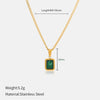 Wholesale Women's Geometric Rectangular Stainless Steel And Titanium Steel Electroplated Necklace With Niche Design