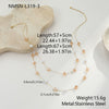 Wholesale Women's Geometric Resin And 18K Gold Electroplated Hand Beaded Sweater Chain Necklace Jewelry