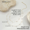 Wholesale Women's Geometric Resin And 18K Gold Electroplated Hand Beaded Sweater Chain Necklace Jewelry