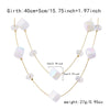Wholesale Women's Geometric Resin Handmade Doublelayer Clavicle Necklace