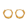 Wholesale Women's Geometric Retro Cool Style Electroplated Stainless Steel Ferris Wheel Twist Earrings