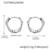 Wholesale Women's Geometric Retro Cool Style Electroplated Stainless Steel Ferris Wheel Twist Earrings