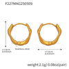 Wholesale Women's Geometric Retro Cool Style Electroplated Stainless Steel Ferris Wheel Twist Earrings