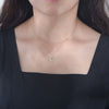 Wholesale Women's Geometric Retro Natural Sky Blue Topaz Sterling Silver 925 Silver Gem Inlaid Necklace With Cross Chain