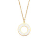 Wholesale Women's Geometric Retro Versatile Titanium Steel And Stainless Steel 18K Gold Plated Round Pendant Necklace