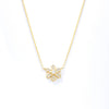 Wholesale Women's Geometric Rhinestone Inlaid 925 Sterling Silver Snowflake Pendant Necklace With Cross Chain Ins Style