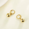Wholesale Women's Geometric Round Beads Copper Zinc Alloy Electroplated Minimalist Gold Earrings