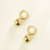 Wholesale Women's Geometric Round Beads Copper Zinc Alloy Electroplated Minimalist Gold Earrings