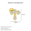 Wholesale Women's Geometric Round Diamond Zirconia 925 Sterling Silver Earrings