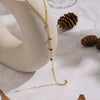Wholesale Women's Geometric Round Inlaid Zircon Stainless Steel Chain Bracelet With Real Gold Plating