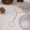 Wholesale Women's Geometric Round Inlaid Zircon Stainless Steel Chain Bracelet With Real Gold Plating