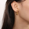 Wholesale Women's Geometric Round 316L Stainless Steel Electroplated Earrings