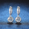 Wholesale Women's Geometric Round Zircon Copper Earrings Elegant Style