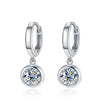 Wholesale Women's Geometric Round Zircon Copper Earrings Elegant Style