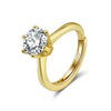 Wholesale Women's Geometric S925 Silver Electroplated Moissanite Wedding Ring
