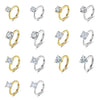 Wholesale Women's Geometric S925 Silver Electroplated Moissanite Wedding Ring
