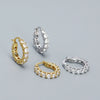 Wholesale Women's Geometric S925 Silver Electroplated Zircon Earring