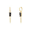 Wholesale Women's Geometric S925 Silver Needle And Copper Pendant Earrings Set With Diamonds And Zircon