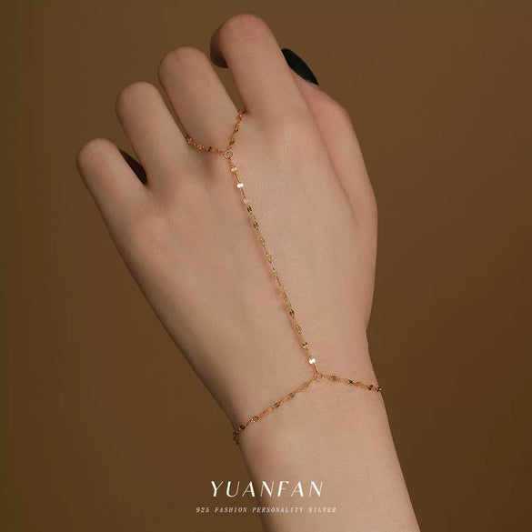 Wholesale Women's Geometric S925 Sterling Silver Bracelet With Electroplating