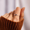 Wholesale Women's Geometric S925 Sterling Silver Cross Drop Glaze Electroplated Ring