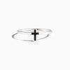 Wholesale Women's Geometric S925 Sterling Silver Cross Drop Glaze Electroplated Ring