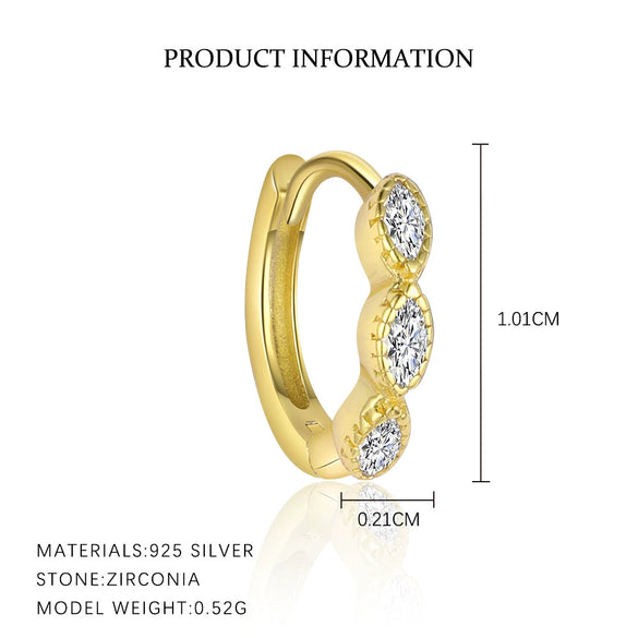 Wholesale Women's Geometric S925 Sterling Silver Diamond Earrings