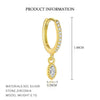 Wholesale Women's Geometric S925 Sterling Silver Diamond Earrings