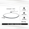 Wholesale Women's Geometric S925 Sterling Silver Electroplated Adjustable Tennis Chain Bracelet
