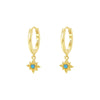 Wholesale Women's Geometric S925 Sterling Silver Electroplated Opal Inlaid Earrings